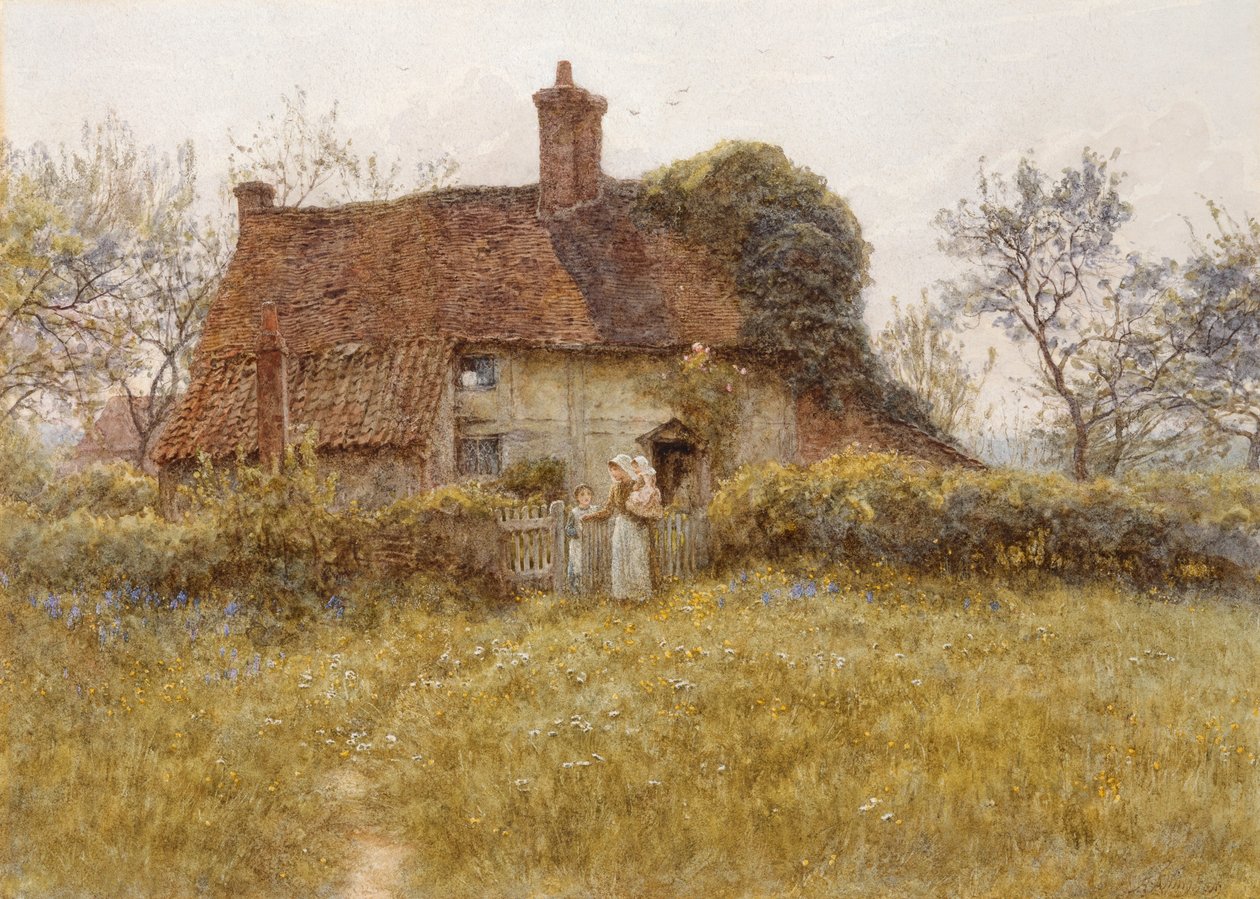 Egy kunyhó Pinnerben, Middlesexben alkotó: Helen Allingham