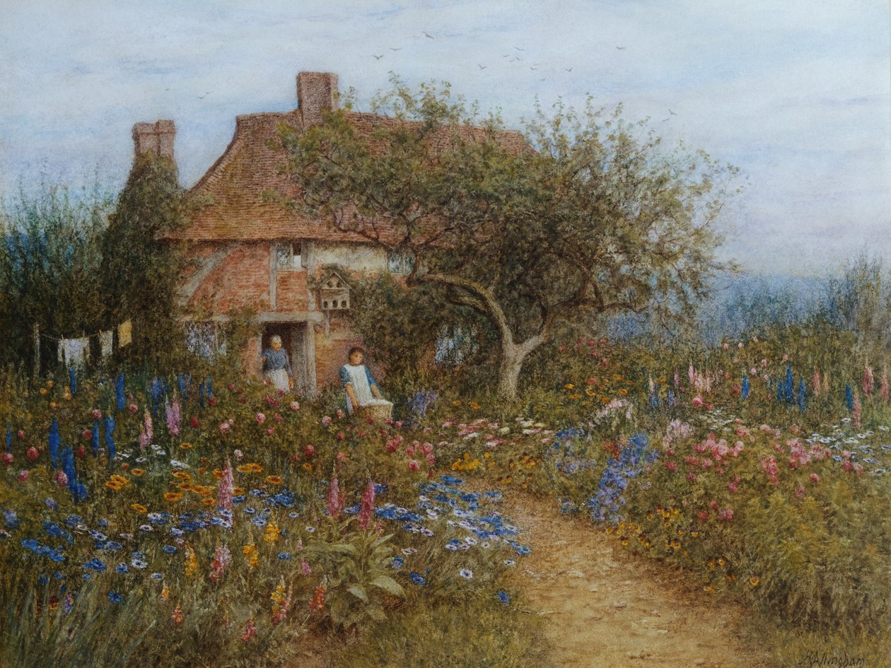 Egy kunyhó Brook közelében, Witley államban, Surrey államban alkotó: Helen Allingham