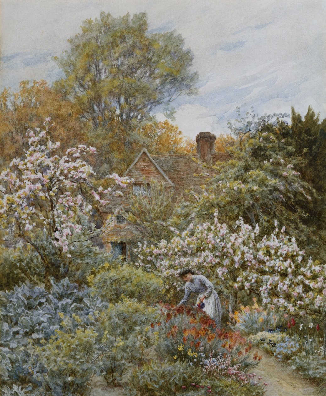 Kert tavasszal alkotó: Helen Allingham