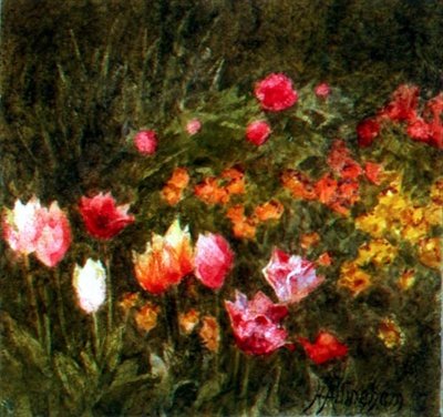 Tavaszi kert (akvarell) alkotó: Helen Allingham