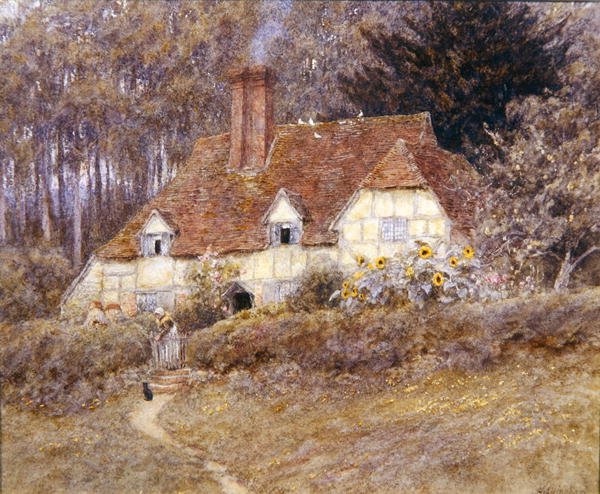 Egy Surrey-ház (akvarell papíron) alkotó: Helen Allingham