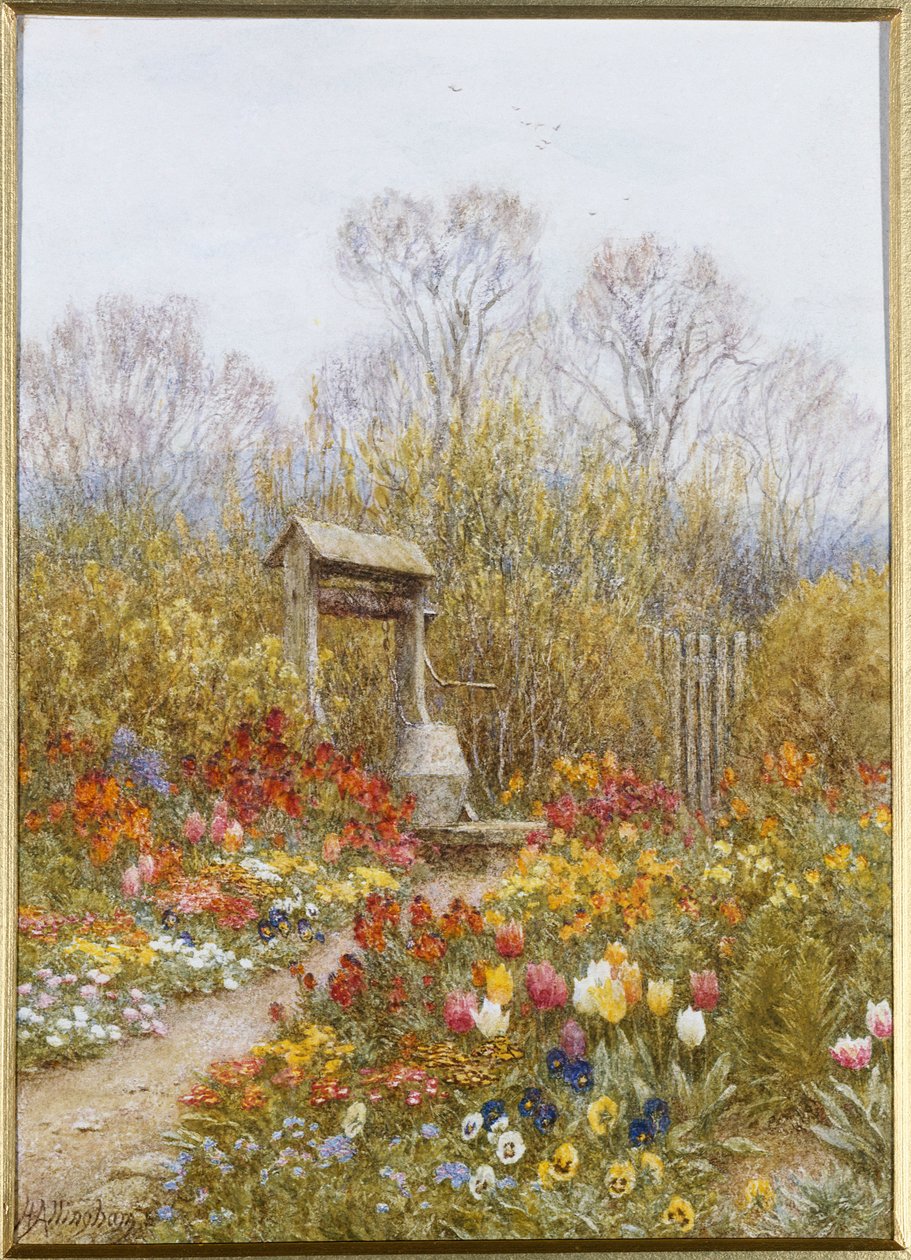 Egy régi kút, Brook, Surrey (akvarell) alkotó: Helen Allingham