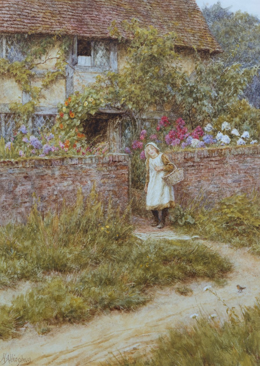At Sandhills (akvarell, kikarcolt papíron) alkotó: Helen Allingham