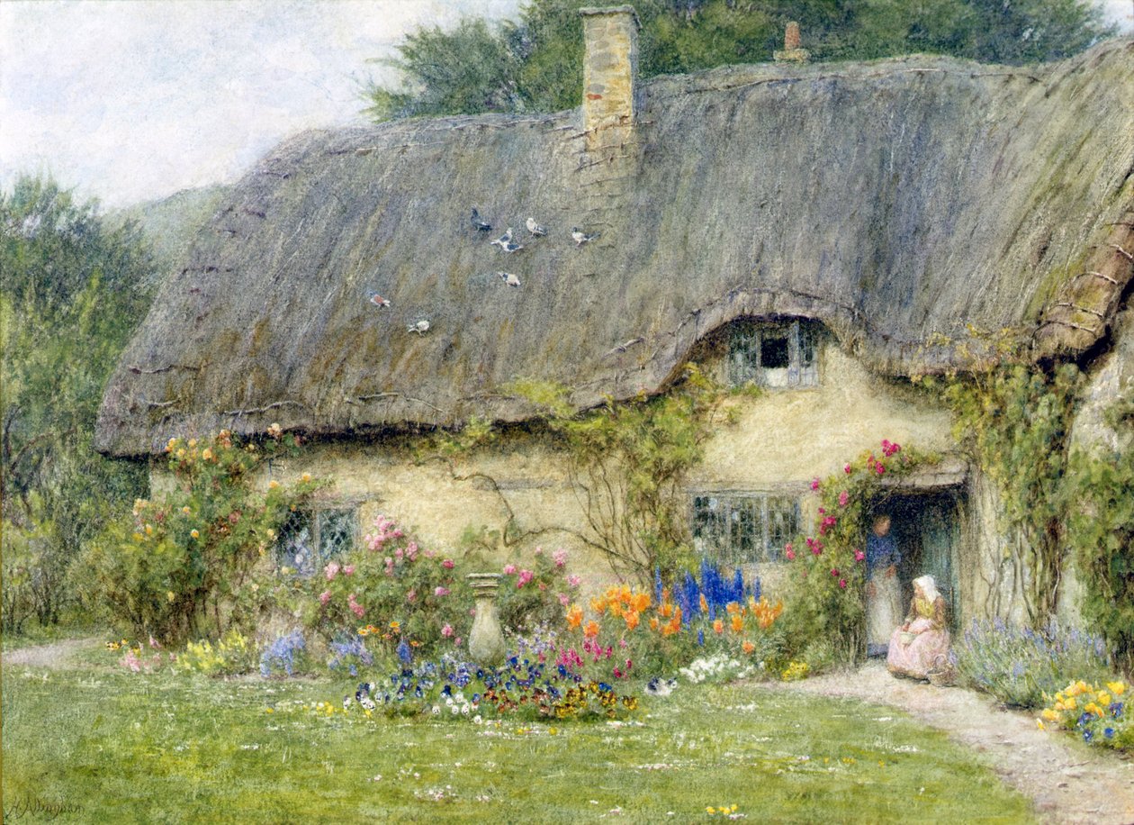 Wroughtonban, Wiltshire-ben (akvarell papíron) alkotó: Helen Allingham