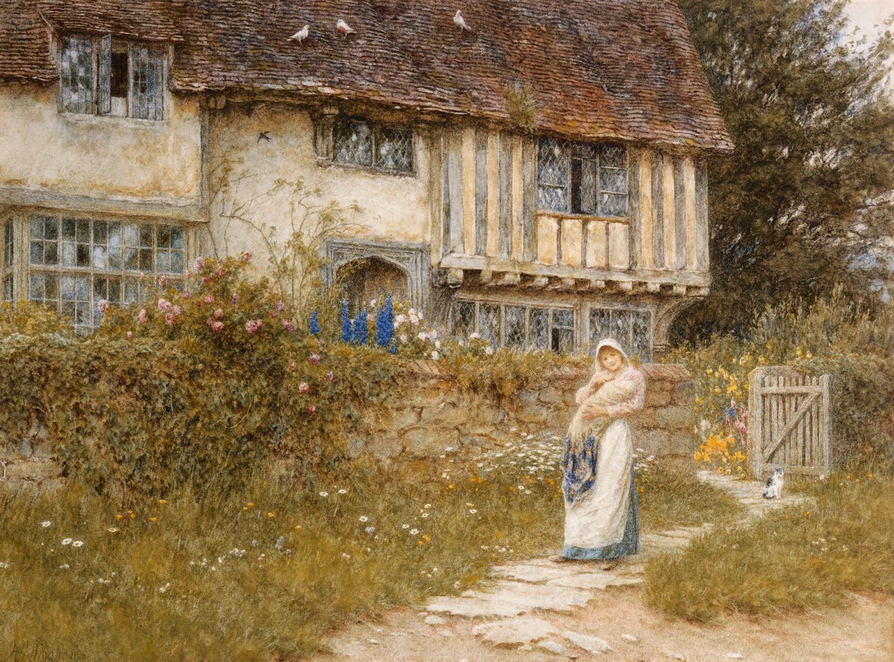 Az Old Church Gate Farm mellett, Smarden, Kent alkotó: Helen Allingham