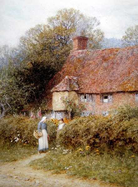 Ház Witley-ben, Surrey (akvarell papíron) alkotó: Helen Allingham