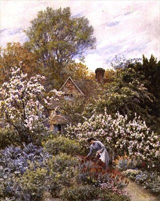 Kert tavasszal (akvarell) alkotó: Helen Allingham