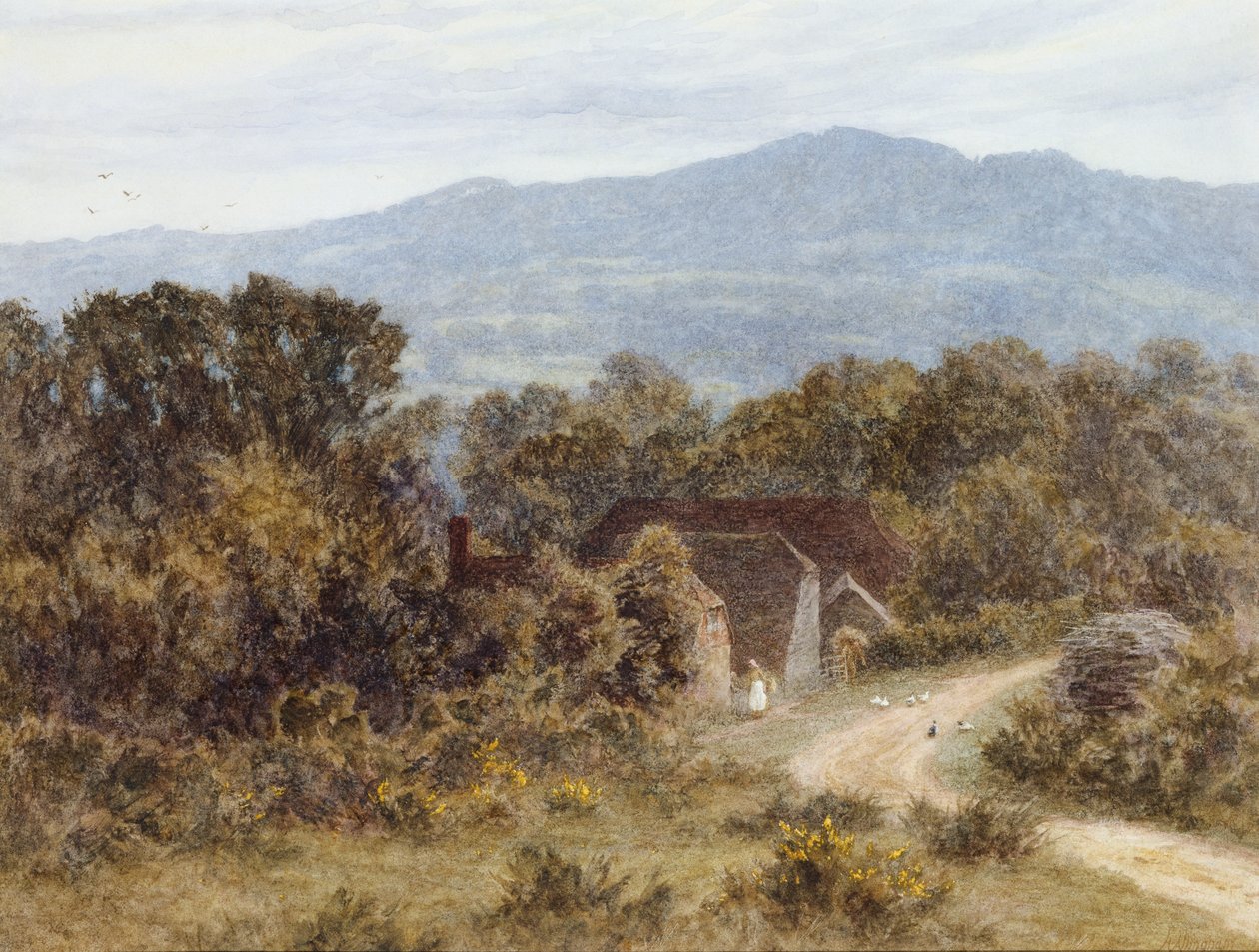 Homokfej a Sandhillsből, Witley (akvarell papíron) alkotó: Helen Allingham