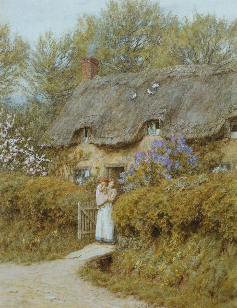 Édesvíz közelében, Wight-szigeten alkotó: Helen Allingham