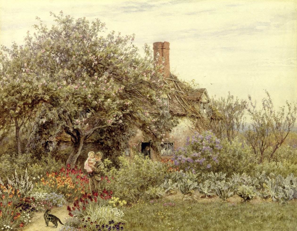 Hambledon közelében (akvarell papíron) alkotó: Helen Allingham