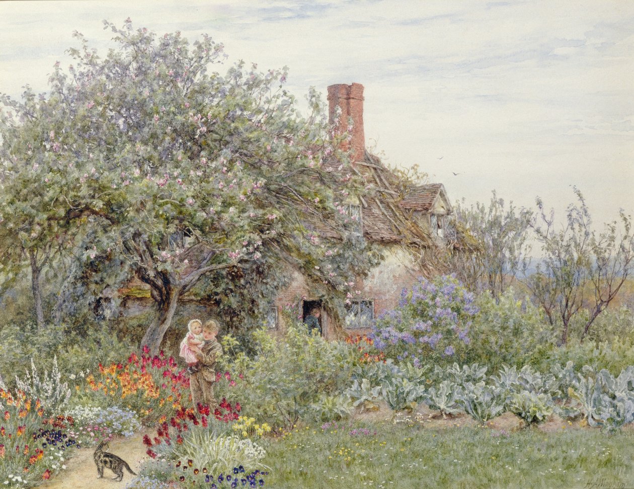 Hambledon közelében (wc papíron) alkotó: Helen Allingham