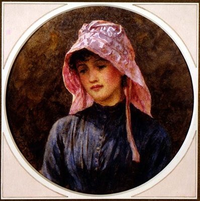 Egy lány portréja (akvarell papíron) alkotó: Helen Allingham