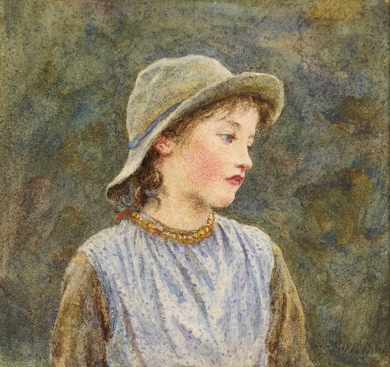 Hetty portrétanulmánya (wc papíron) alkotó: Helen Allingham