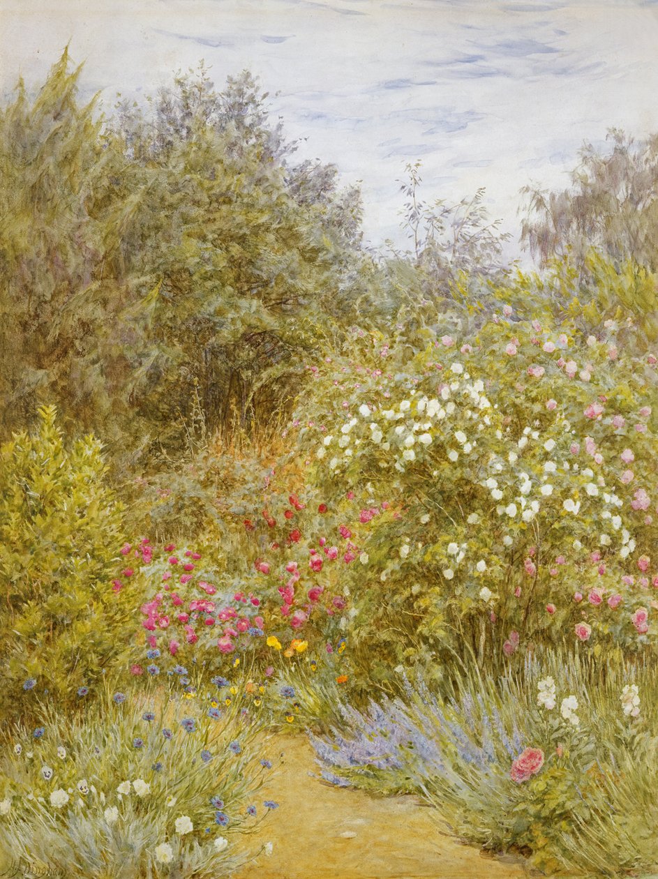 Rózsák a Surrey-kertben (wc papíron) alkotó: Helen Allingham