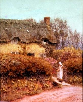 A házikó kapuja alkotó: Helen Allingham