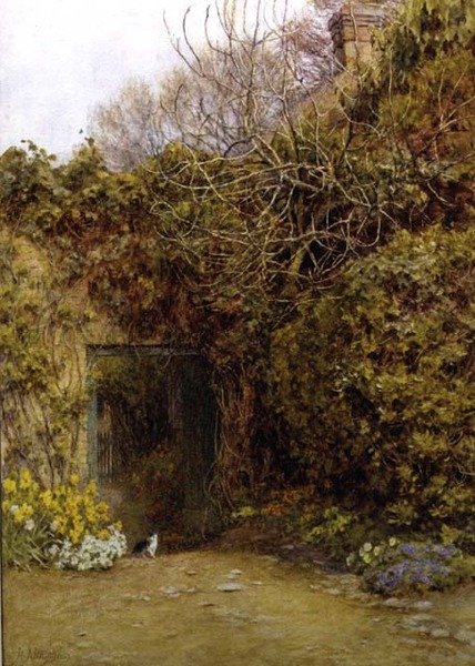 The Dairy Door, Farringford, Lord Tennyson otthona alkotó: Helen Allingham