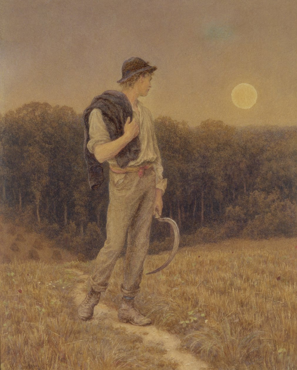 The Harvest Moon, "szelíd pompájában gömbölyű", 1879 (wc és gouache papíron) (lásd még: 283763) alkotó: Helen Allingham