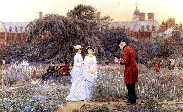 Az Öregek Kertje, Chelsea Kórház alkotó: Helen Allingham