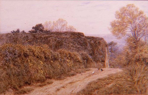 A régi pajta, Beaminster, Dorset alkotó: Helen Allingham