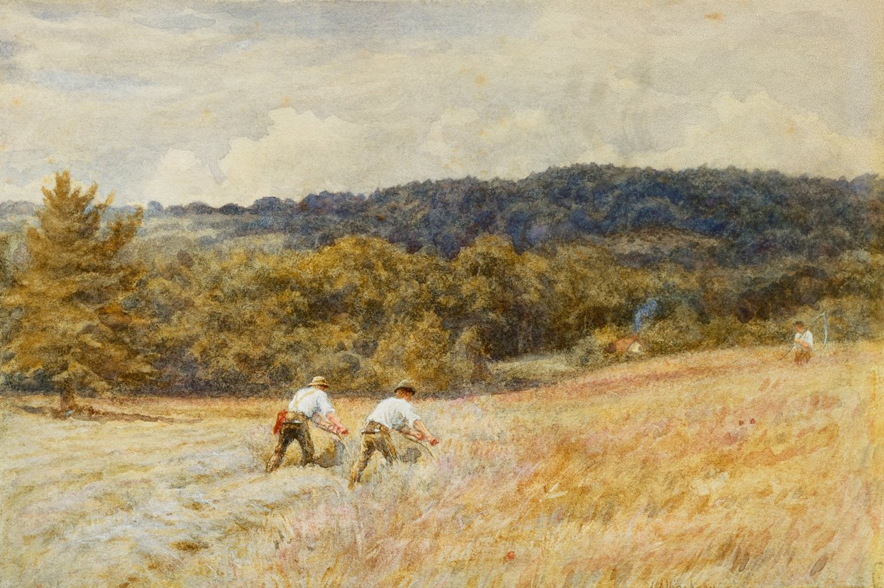 Kaszások (akvarell, papír) alkotó: Helen Allingham