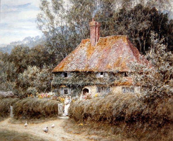 Valewood Farm, Blackdown alatt, Surrey (akvarell papíron) alkotó: Helen Allingham