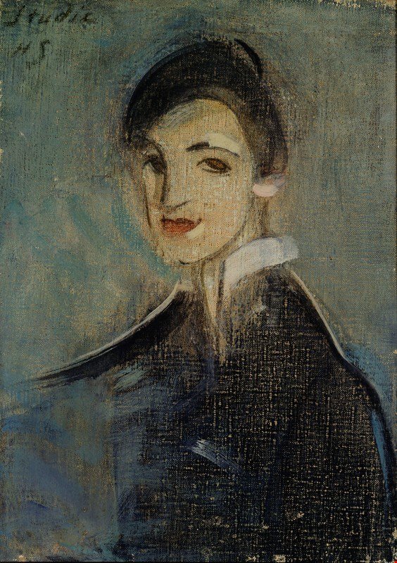 Angol: Singer in BlacknSvenska: Sangerskan i svartn alkotó: Helene Schjerfbeck