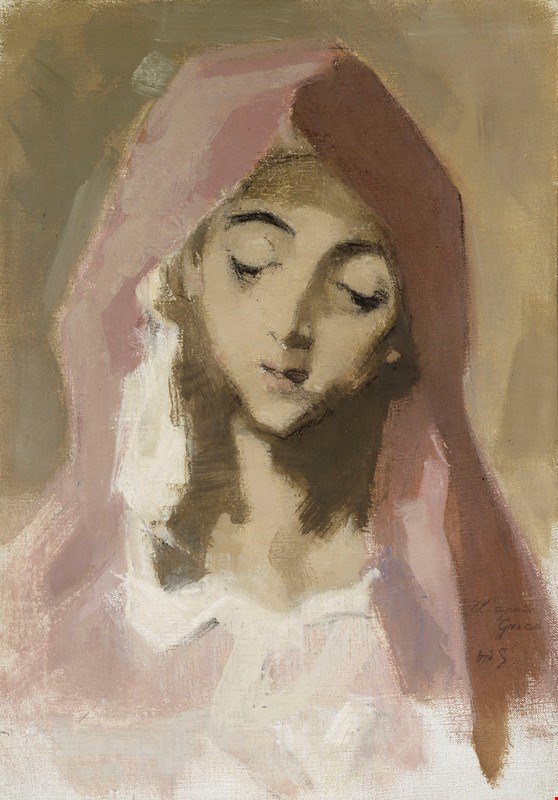 Madonna de la Charite, El Grecon szerint Angol: Madonna de la Charite, El Grecon után Svenska: Madonna de la Charite, efter El Grecon alkotó: Helene Schjerfbeck