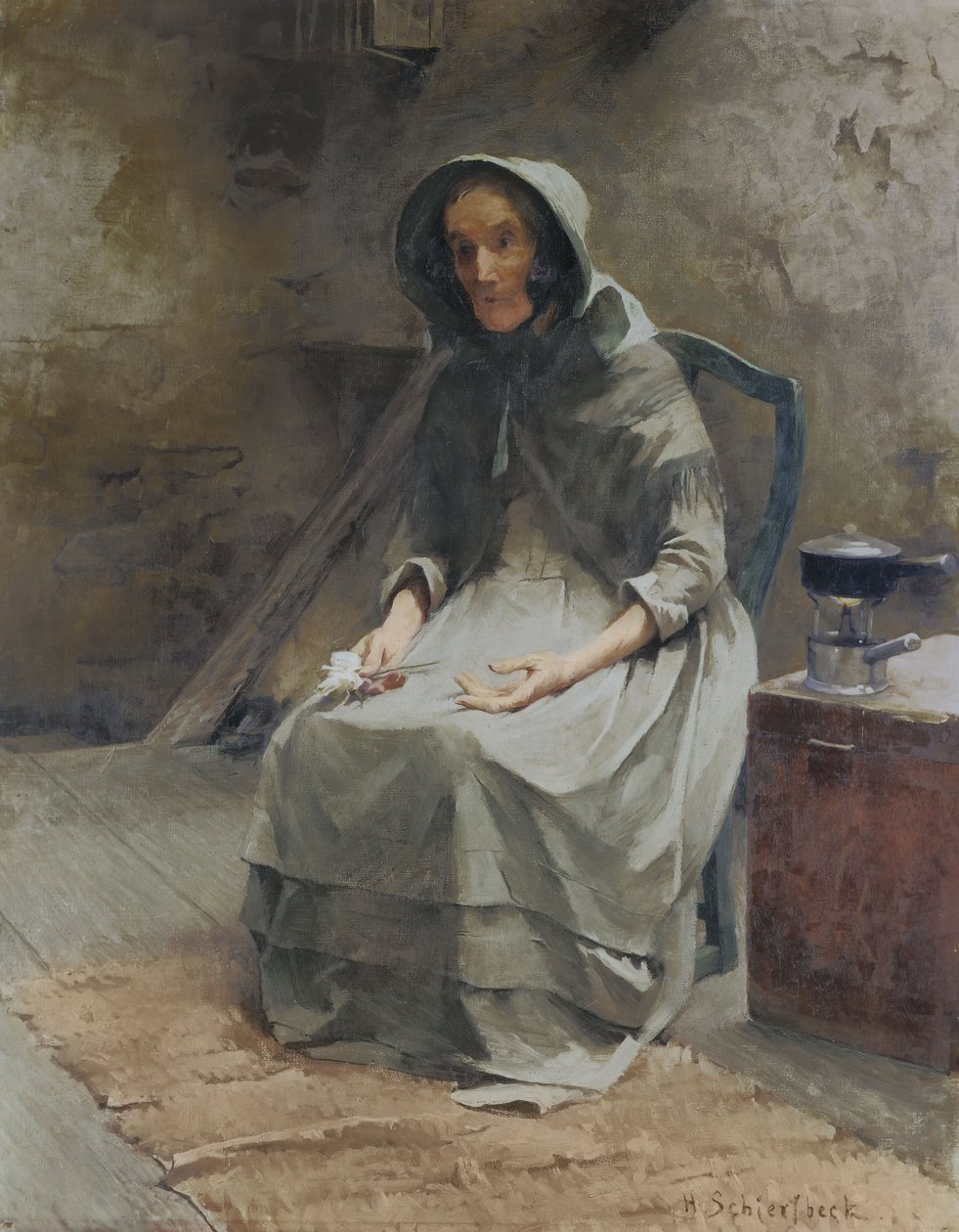 Őszi rózsa; Hostros alkotó: Helene Schjerfbeck