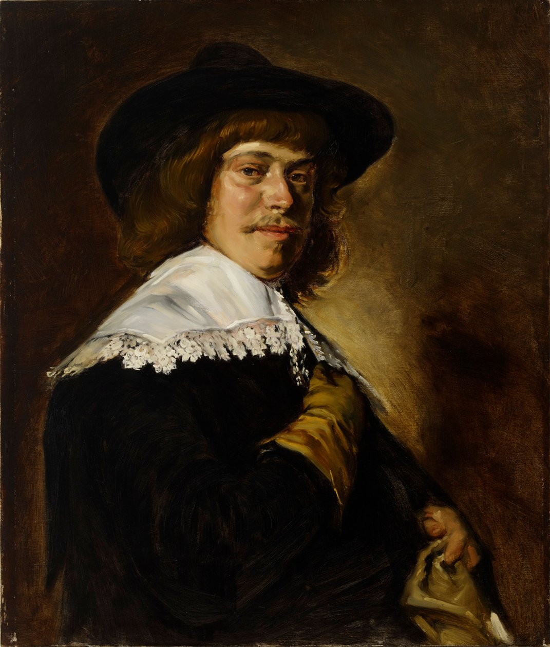Egy kesztyűt tartó fiatal férfi portréja, Frans Hals műve alapján készült másolat alkotó: Helene Schjerfbeck