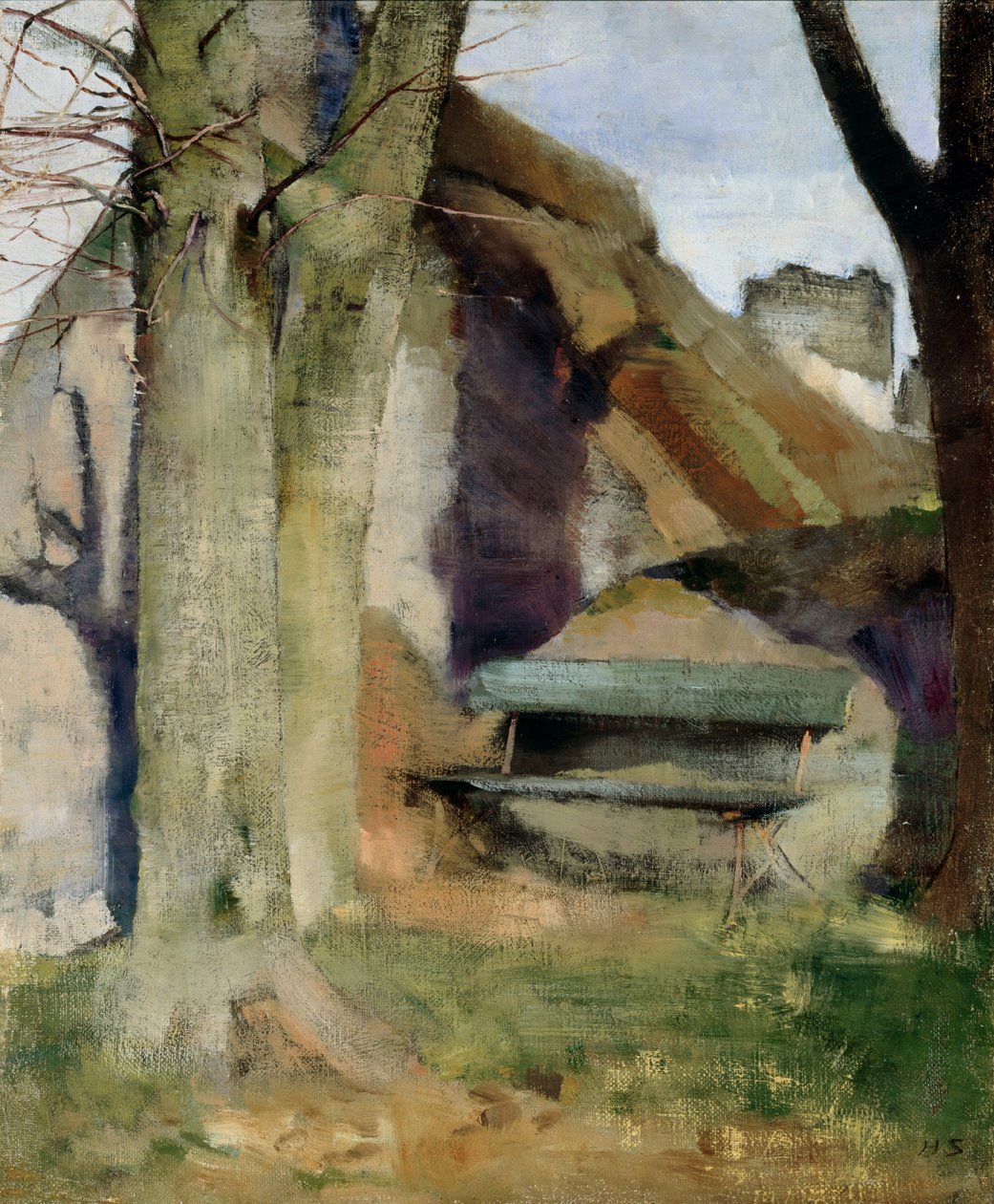 Árnyék a falon (olaj, vászon a panelen) alkotó: Helene Schjerfbeck