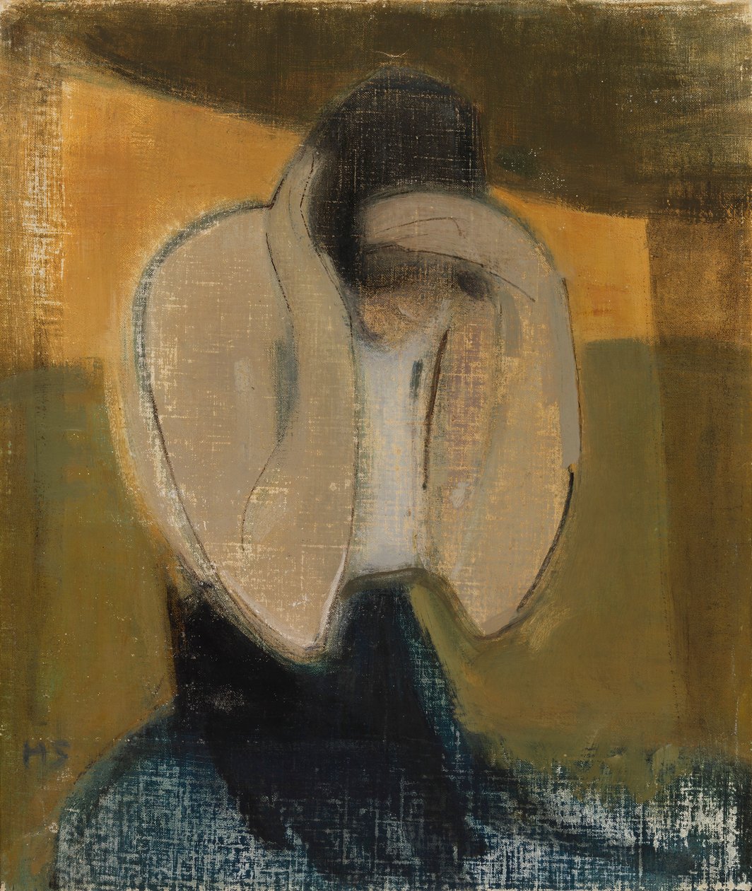 Die Zigeunerin; Die Romani-Frau alkotó: Helene Schjerfbeck