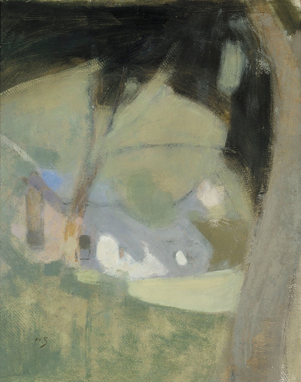 A régi sörfőzde összetétele, 1918. alkotó: Helene Schjerfbeck