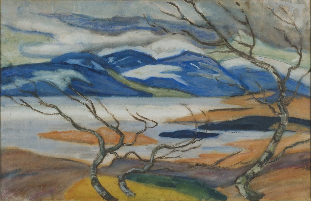 Torne Marsh tavasszal (gouache papíron) alkotó: Helmer Osslund