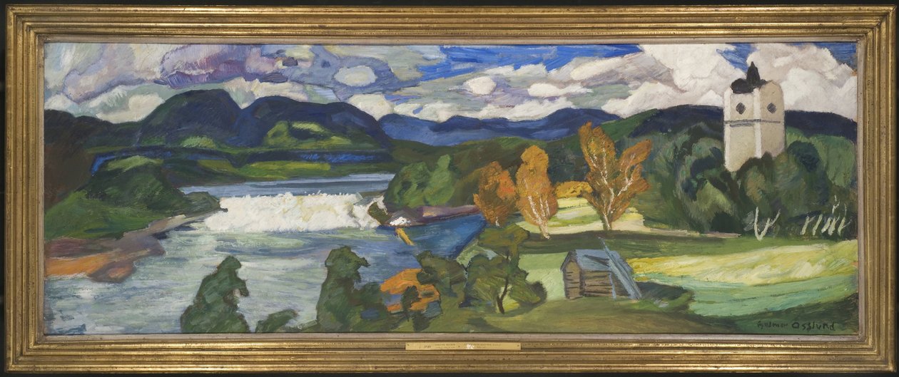 Ragunda látképe, Jämtland alkotó: Helmer Osslund