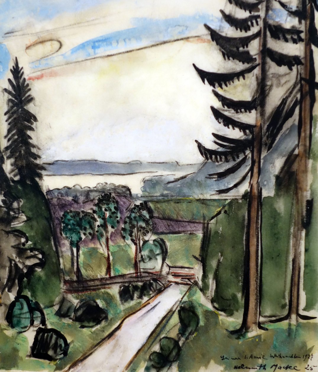 Erdei ösvény alkotó: Helmuth Macke