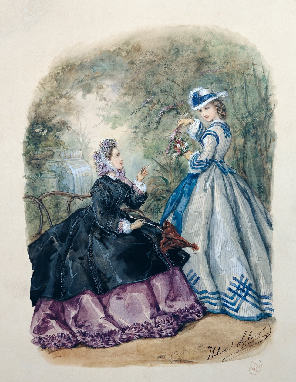 Női délutáni ruha, 1863 alkotó: Heloise Leloir