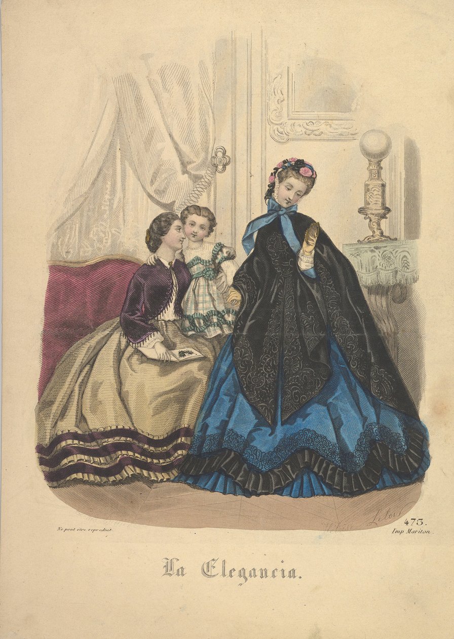 473. szám a La Elegancia Barcelona, 19. századból. alkotó: Heloise Leloir