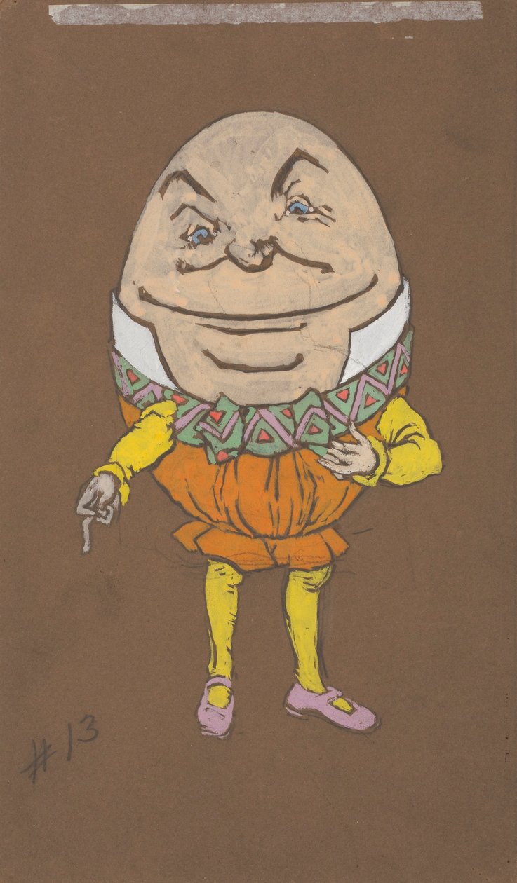 Humpty Dumpty (jelmezterv az Alice Csodaországban című filmhez, 1915) alkotó: Henderson, William Penhallow