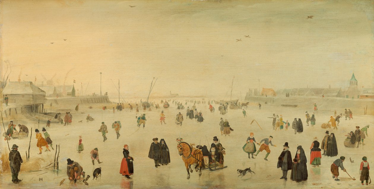 Jelenet a jégen alkotó: Hendrick Avercamp