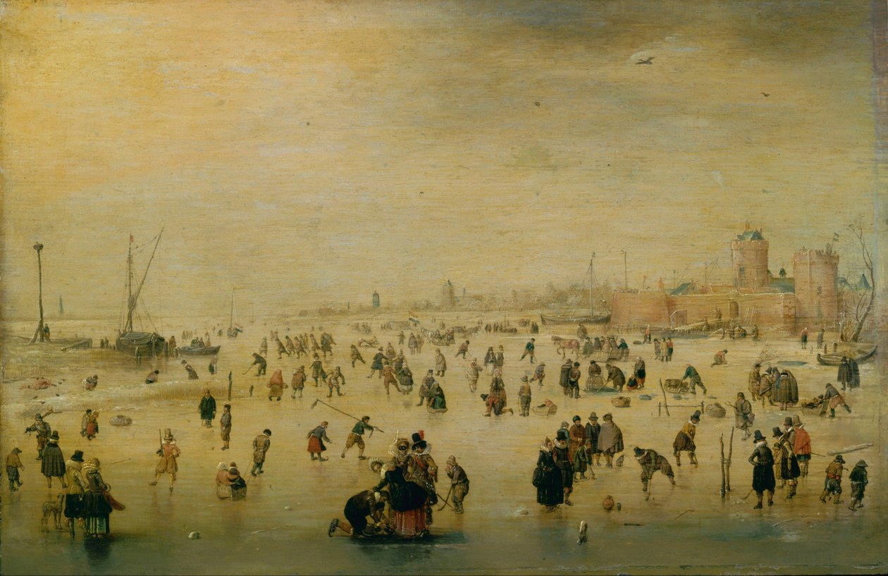 Korcsolyázási jelenet alkotó: Hendrick Avercamp