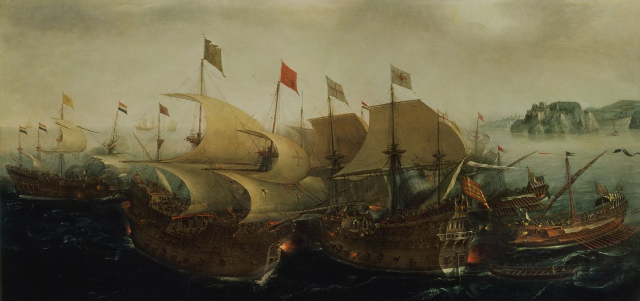 Tengeri akció, valószínűleg a cadizi csata, 1596 alkotó: Hendrick Cornelisz. Vroom