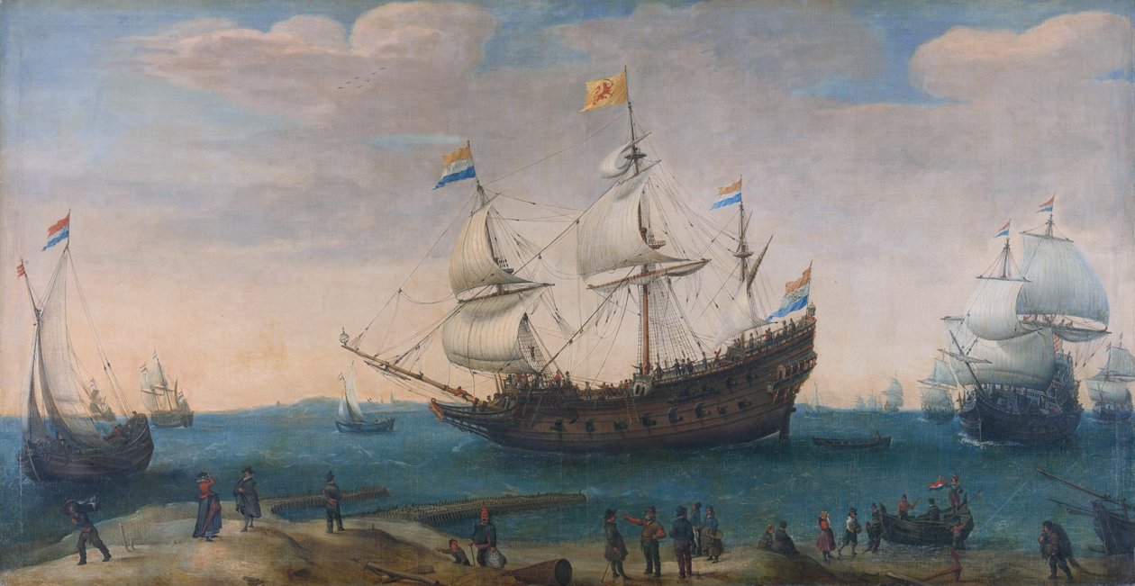 A Mauritius és más kelet-indiai hajók alkotó: Hendrick Cornelisz. Vroom