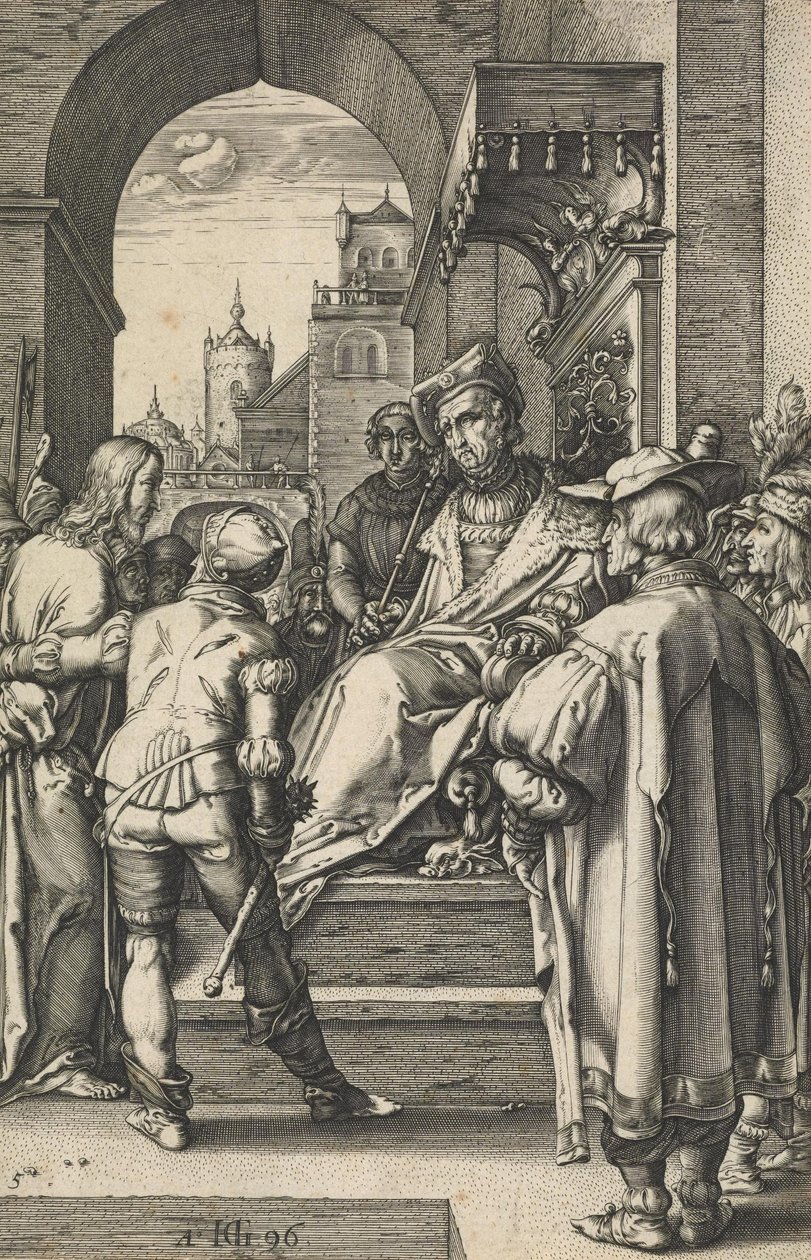 Krisztus Pilátus előtt alkotó: Hendrik Goltzius