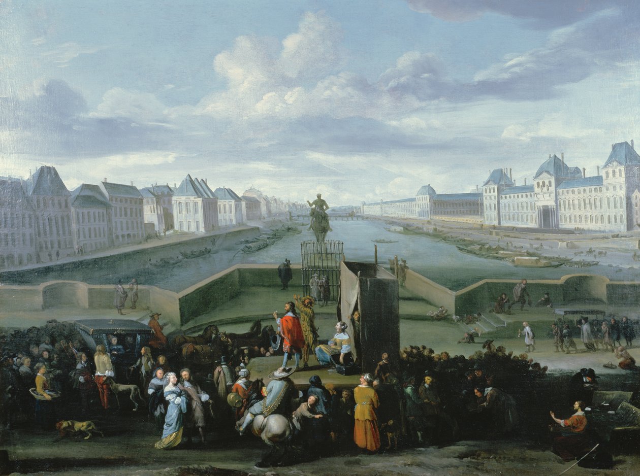 Kilátás a Pont Neufról, Párizs, 1668 alkotó: Hendrick Mommers
