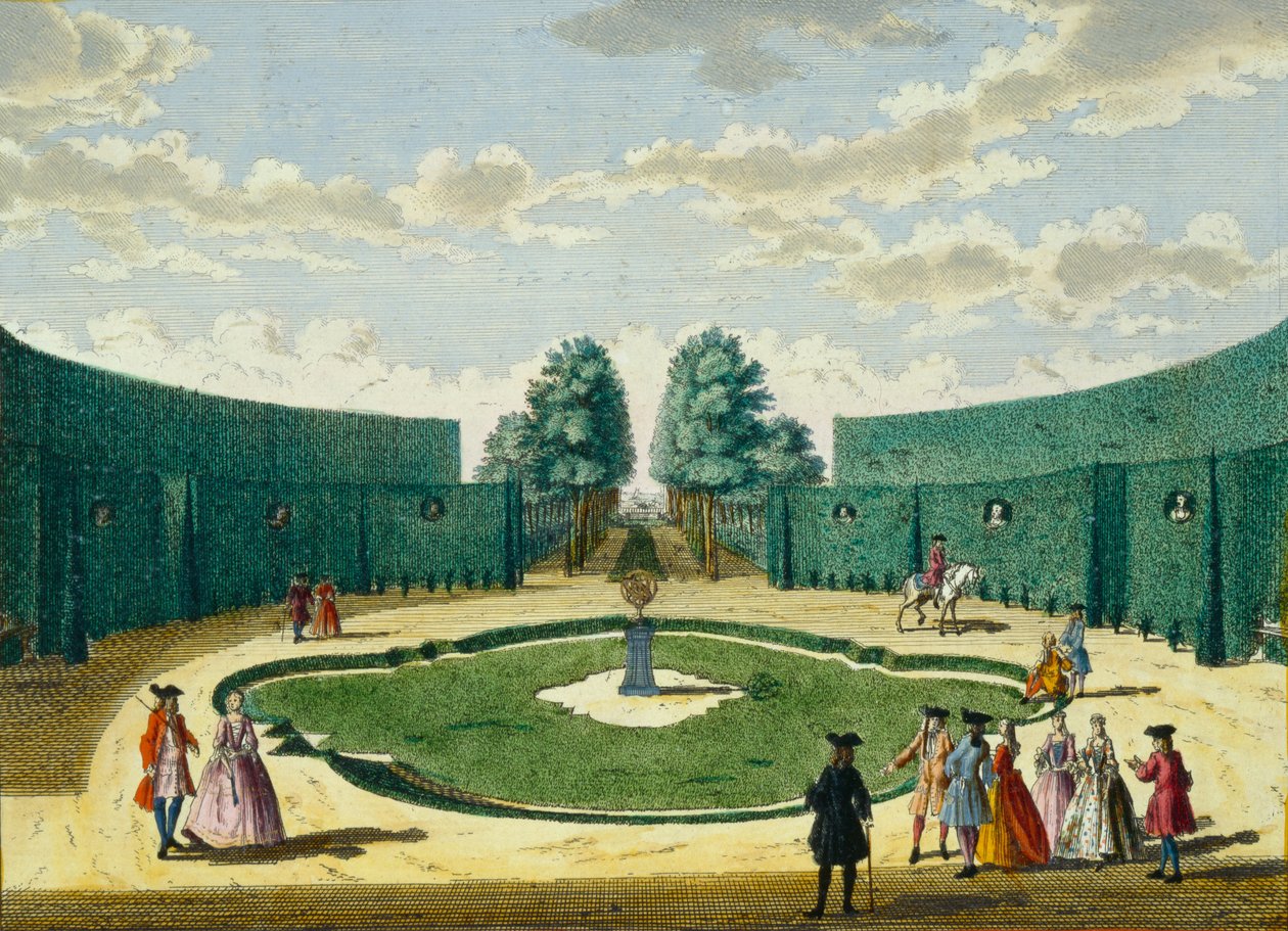 Tervezés egy kerthez, 1700 körül alkotó: Hendrick de and Brouerius Van Nidek, Mattheus Leth