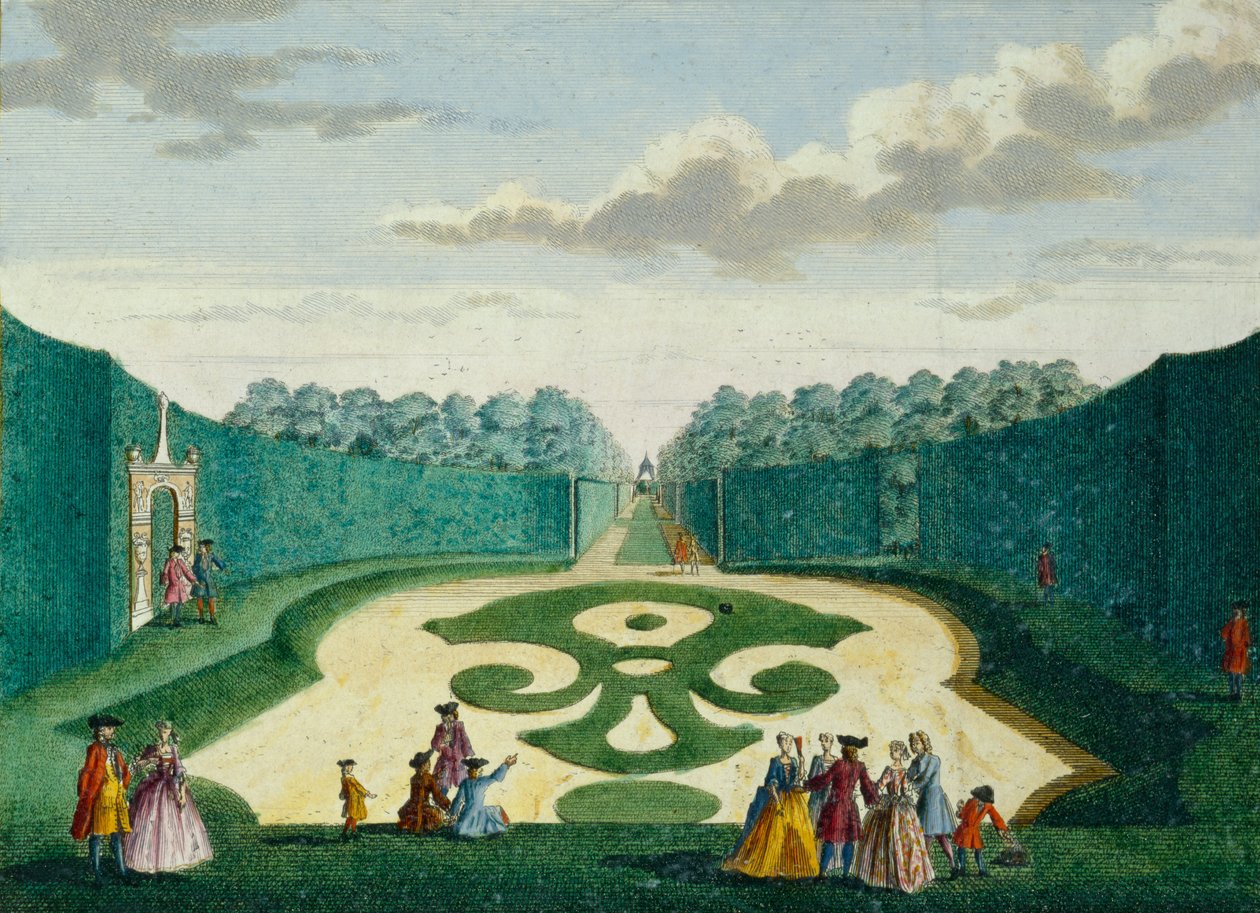 Tervezés egy kerthez, 1700 körül alkotó: Hendrick de and Brouerius Van Nidek, Mattheus Leth