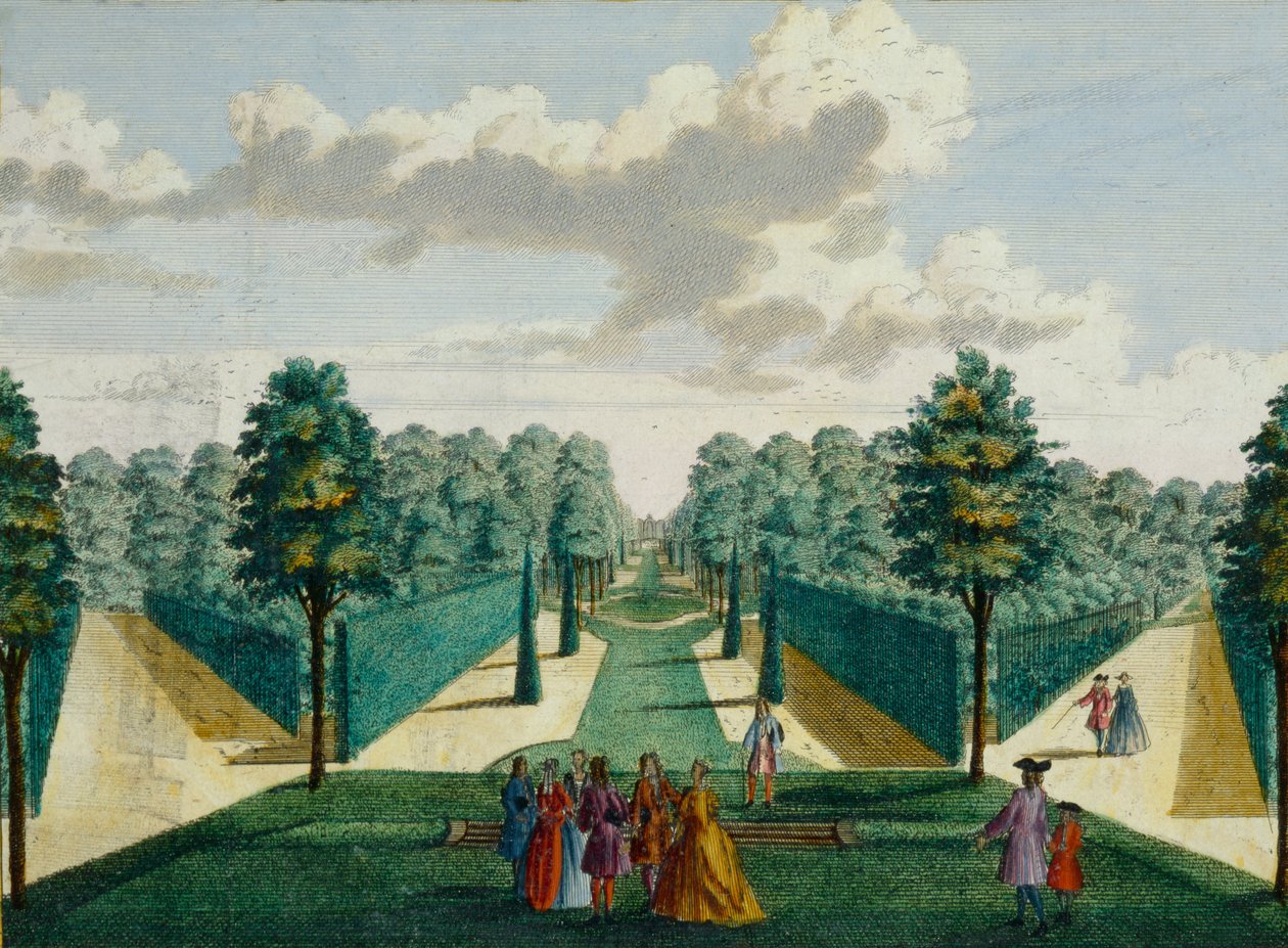 Tervezés egy kerthez, 1700 körül alkotó: Hendrick de and Brouerius Van Nidek, Mattheus Leth