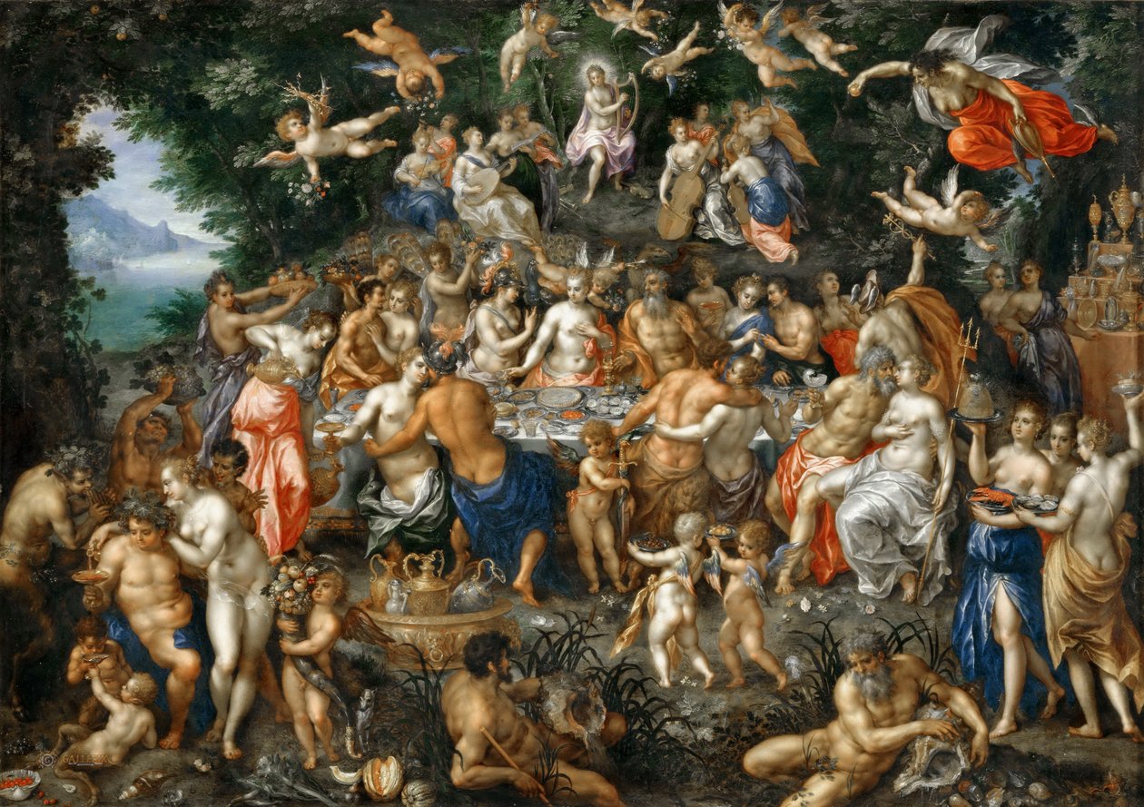 Thetis és Peleus nuptialjai alkotó: Hendrick de Clerck