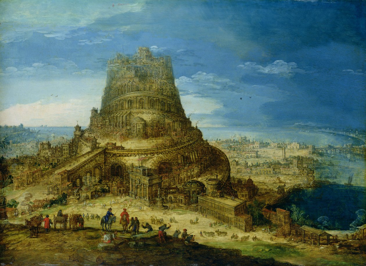 A bábeli torony építése alkotó: Hendrick van Cleve