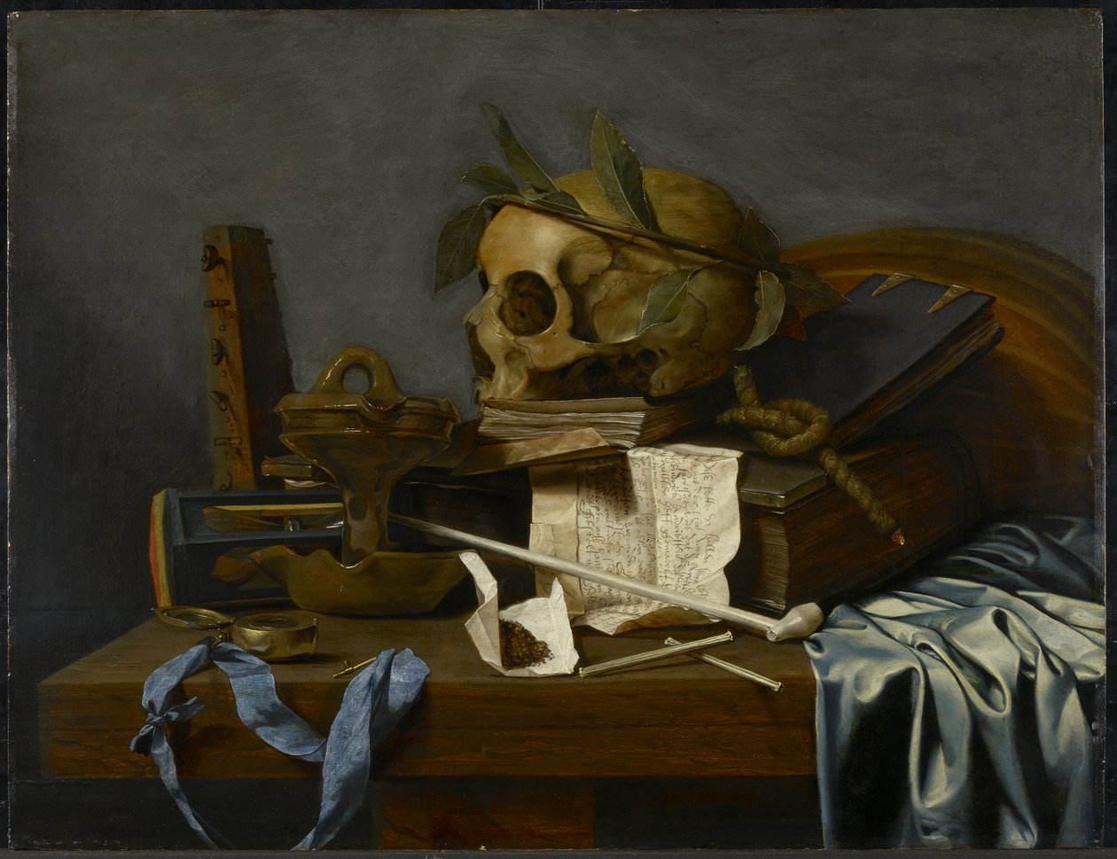 Csendélet (Vanitas), 1637 körül alkotó: Hendrick Andriessen